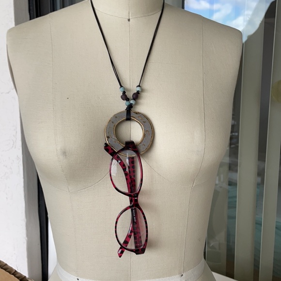 Ceramic necklace with glass beads - Picture 8 of 8